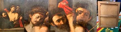 Detalles del cuadro 'Ecce homo', el supuesto 'caravaggio'. Imágenes cortesía de Benito Navarrete, catedrático de Historia del Arte de la Universidad de Alcalá