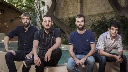 Desde la izquierda, Guillem Gisbert, Arnau Vallvé, Martí Maymó y Roger Padilla, el grupo Manel, el 3 de octubre.
