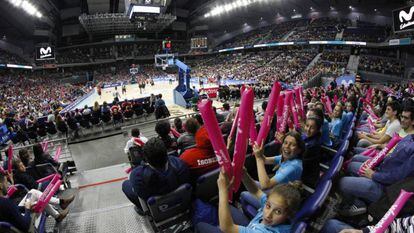 Aspecto de la grada del WiZink Center, en Madrid.