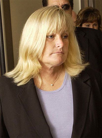 La ex esposa de Jackson fotografiada en abril de 2005 en unos juzgados de Santa Bárbara durante uno de  los litigios que la enfrentaron con la estrella del pop