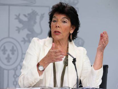 Rueda de prensa de la portavoz del Gobierno en funciones, Isabel Celaá, posterior al Consejo de Ministros del pasado 6 de septiembre.