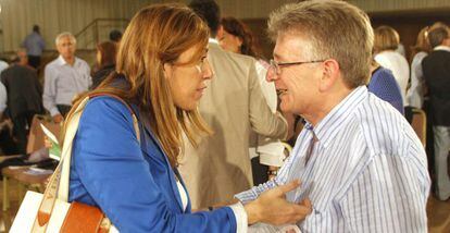 Susana Díaz junto a Francisco González Cabaña, el lunes 7 de mayo.