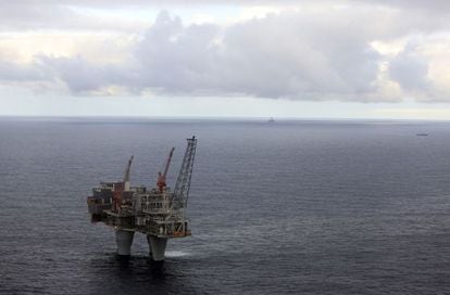 Una plataforma petrolifera de Statoil en el mar del Norte.