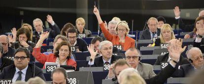 Sesión plenaria del Parlamento Europeo, en febrero de 2014.