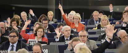 Sesi&oacute;n plenaria del Parlamento Europeo, en febrero de 2014.