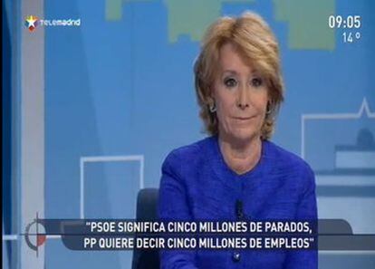 La candidata del PP, entrevistada esta mañana en <i>Los desayunos de El Círculo</i>.