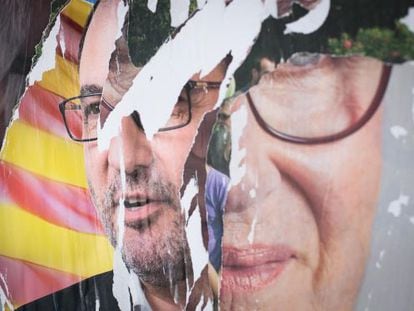 Cartells de les últimes eleccions autonòmiques a Catalunya.