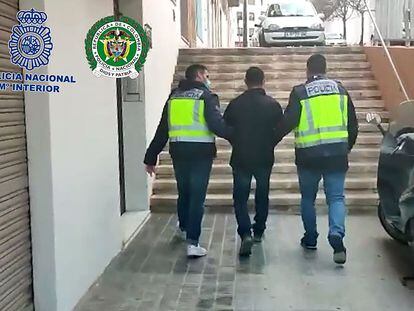 La Policía Nacional detiene en Alicante a Luis J. Castro, ‘El Zarco’, uno de los criminales buscados en Colombia.