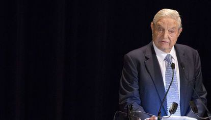 George Soros, en un evento filantr&oacute;pico en el Warldorf Astoria de Nueva York, en noviembre.