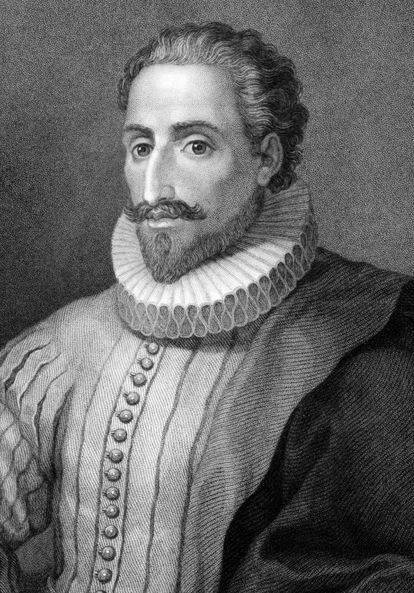 Retrato de Miguel de Cervantes, aunque se ha especulado mucho sobre la fisonomía real del escritor.