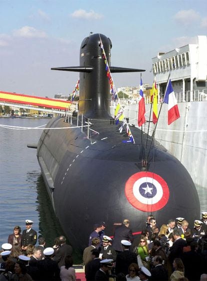 Botadura en Cartagena de un submarino Scorpène  para Chile.