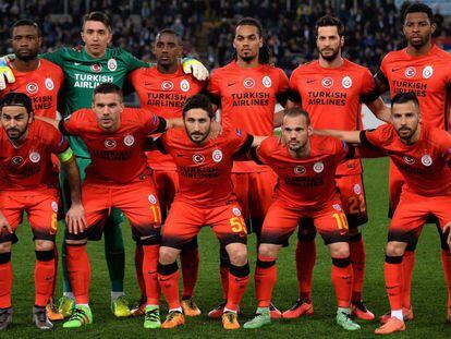 Once inicial del Galatasaray en su &uacute;ltimo partido europeo. 