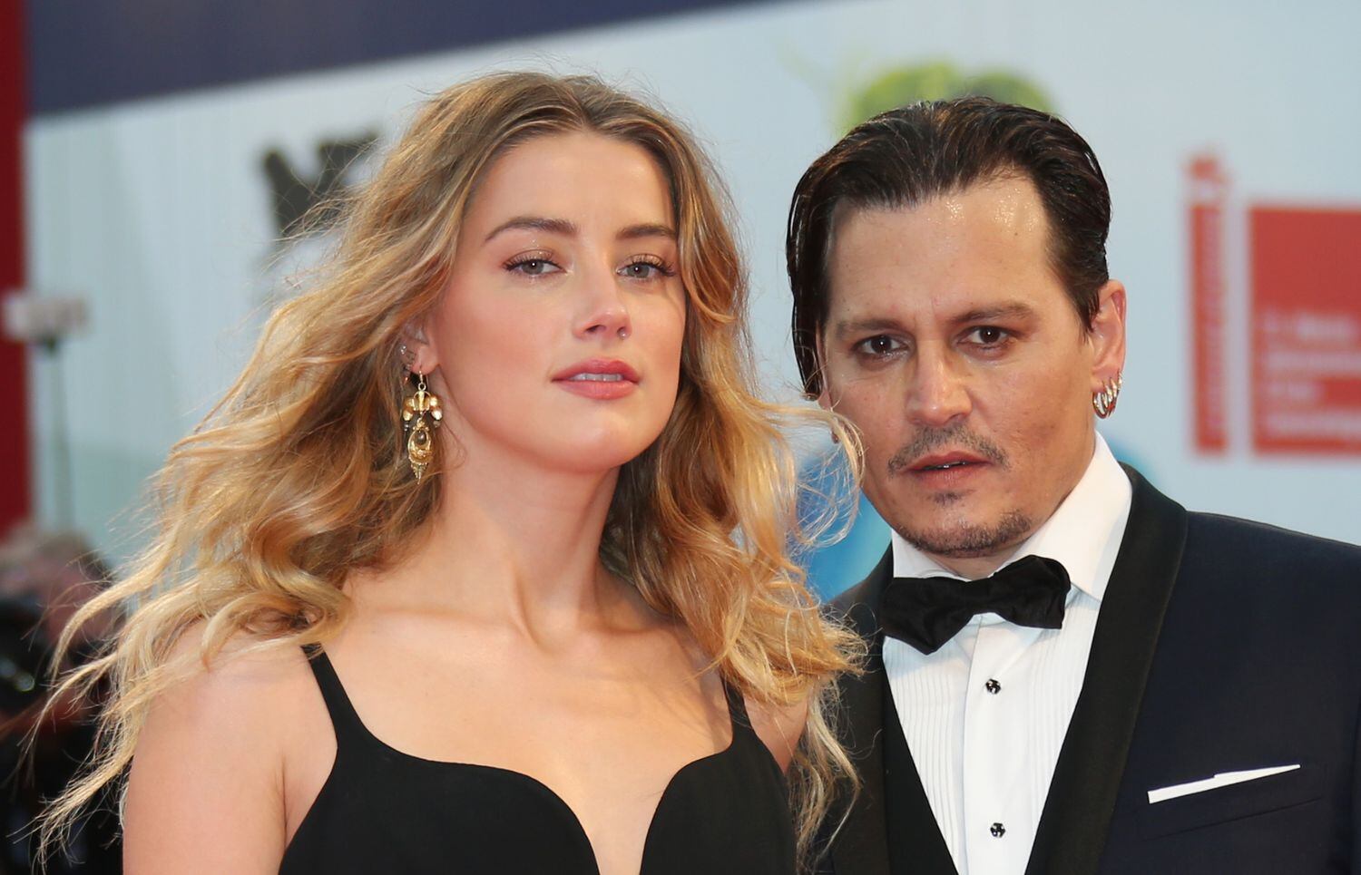 Johnny Depp et Amber Heard, au Festival du Film de Venise, en septembre 2015.