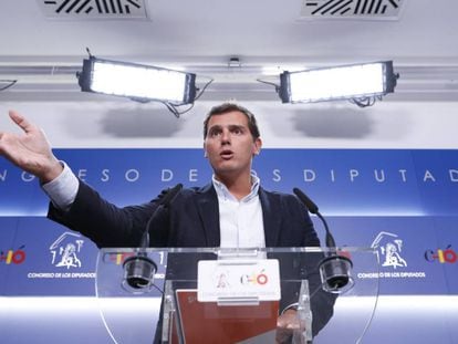 El líder de Ciudadanos, Albert Rivera, en el Congreso.