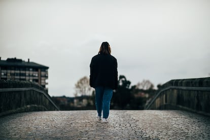 María M., en Ourense el 25 de marzo.