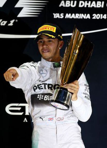 Hamilton celebra su segundo campeonato del mundo