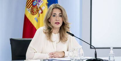 La ministra de Transportes, Raquel Sánchez, tras la reunión del Consejo de Ministros.
