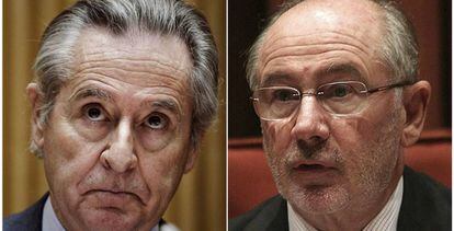 Los expresidentes de Caja Madrid Miguel Blesa (i) y Rodrigo Rato (d). 
