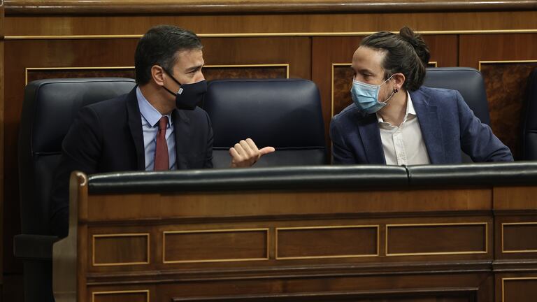 El presidente del Gobierno, Pedro Sánchez; y el vicepresidente segundo Pablo Iglesias.