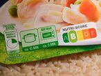 26 September 2019, Brandenburg, Sieversdorf: The so-called "Nutri-Score", a colored nutritional label on a finished product. Photo: Patrick Pleul/dpa-Zentralbild/ZB (Photo by Patrick Pleul/picture alliance via Getty Images)