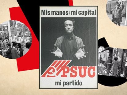 Póster que el PSUC, partido de los comunistas catalanes, usó en las elecciones generales de 1977. Su protagonista, Luis Romero, acaba de fallecer.
