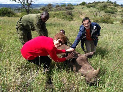 Los investigadores en Kenia.