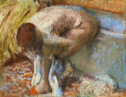 Femme s'essuyant les pieds, de Edgar Degas. (Alrededor de 1893)