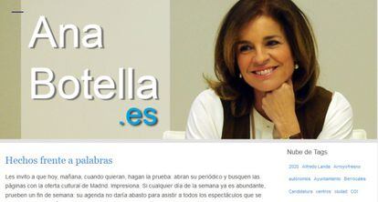 Captura del blog de la alcaldesa de Madrid.