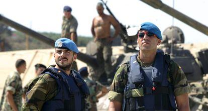 Foto d'arxiu de soldats de la marina espanyols del contingent de cascos blaus de l'ONU al Líban.
