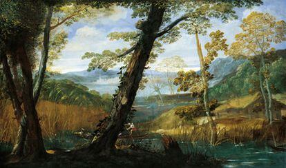 <i>Paisaje fluvial</i>, de Annibale Carracci, que está en la National Gallery of Art de Washington será una de las obras de la exposición.