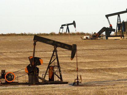 Pozos petroleros en Texas, en Estados Unidos