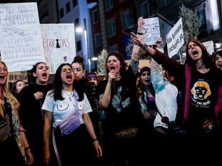 Manifestación por el Día de la Mujer, el 8 de marzo de 2020 en Madrid.