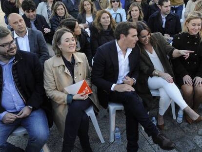 El presidente de Ciudadanos, Albert Rivera, en un acto, este martes, en A Coruña (Galicia).