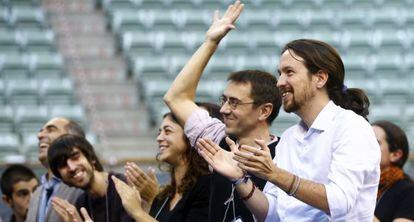 Monedero e Iglesias en la Asamblea Ciudadana.