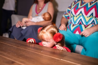 Anaís, a reborn baby from the group of women who organize the gatherings in the center of Madrid.