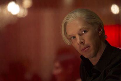 Benedict Cumberbatch, caracterizado como Assange en 'El quinto poder'.