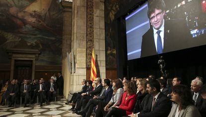 Videoconferència de Puigdemont el passat dia 30.