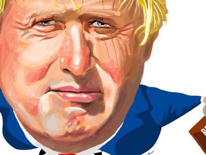 Caricatura del nuevo ministro de Exteriores de Reino Unido, Boris Johnson.