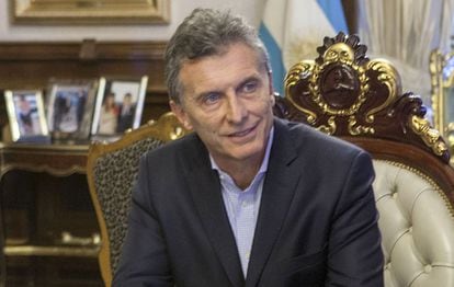 El presidente argentino, Mauricio Macri, este lunes en Buenos Aires.