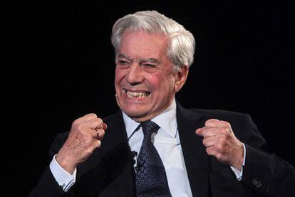 Mario Vargas Llosa, fotografiado ayer durante la presentación de su libro en los madrileños Teatros del Canal.