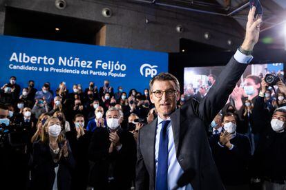 El presidente del PP de Galicia, Alberto Núñez Feijóo, anuncia el pasado día 2 de marzo en la junta directiva del partido en Galicia su intención de presentarse a la presidencia del PP nacional, tras la salida de Pablo Casado.