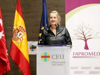 Matilde García Duarte, nueva presidenta de Anged, en uno de sus últimos actos en el Ayuntamiento de Madrid.