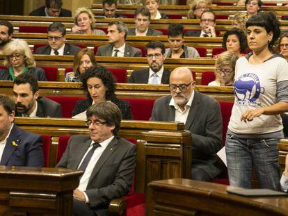 Pleno en el Parlament de Cataluña.