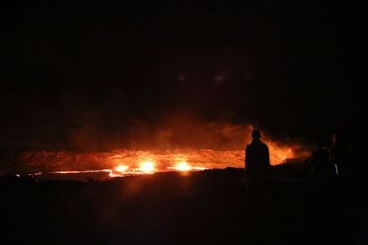 El cráter del volcán Erta-Ale