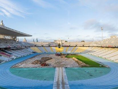 Estadi Olímpic Lluís Companys en Barcelona este jueves.