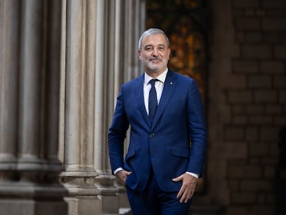 El nuevo alcalde de Barcelona, Jaume Collboni, en el Ayuntamiento de Barcelona.