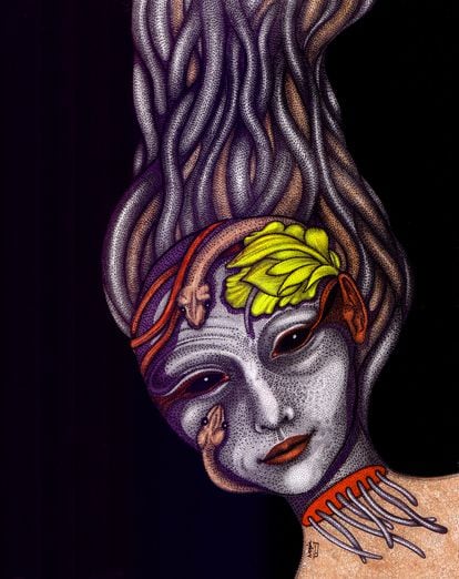 'Medusa', de la artista interdisciplinar e ilustradora Negin Ehtesabian