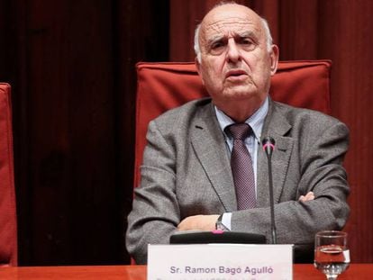 Ramon Bagó, al Parlament, el 2013.