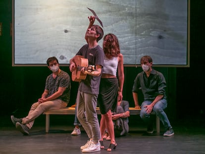 Ensayo de 'La gaviota', dirigida por Àlex Rigola, en el Teatro de la Abadía.