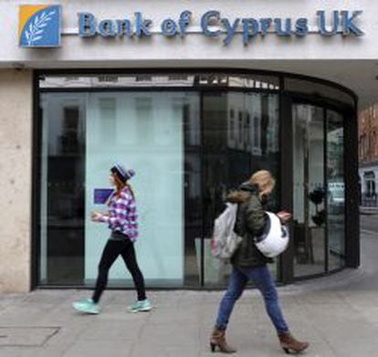 Oficina del Banco de Chipre en Londres.